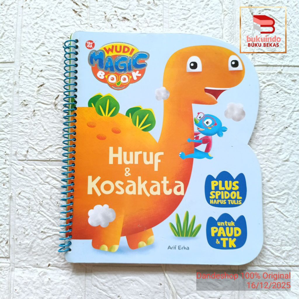 Wudi Magic Book - Huruf & Kosakata - Wipe & Clean PAUD TK - Buku Aktivitas Anak Bekas Preloved