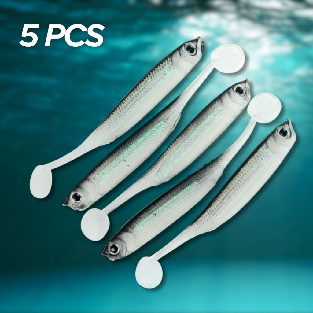 Umpan Pancing Ikan Rainbow Soft Lure Bait panjang 7cm 5 PCS