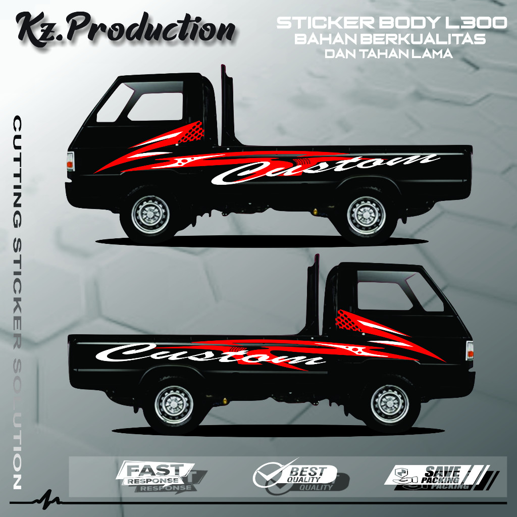 Kz. stiker cuting full body l300 custom bisa reques nama dan lll untuk mitsubishi l300