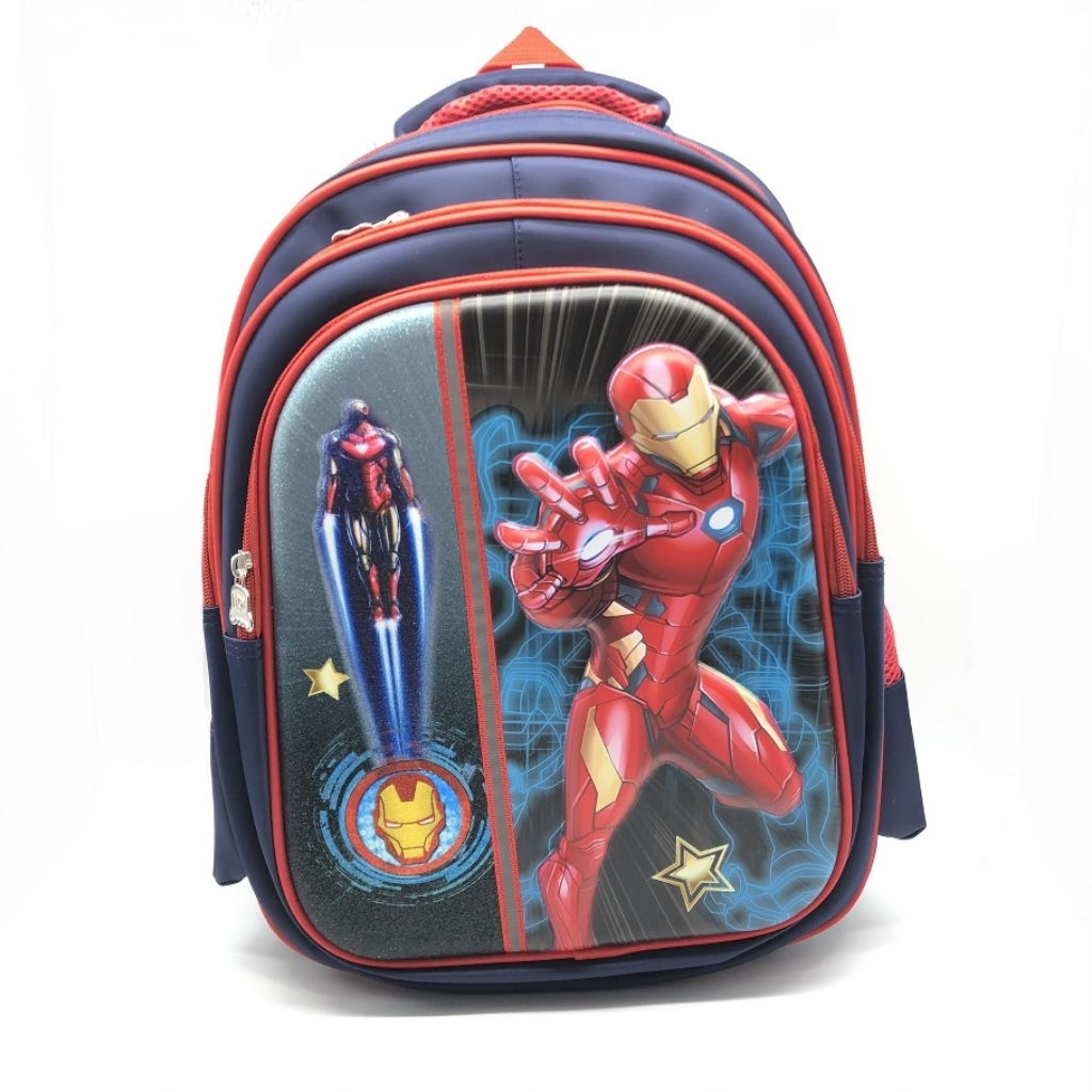 tas sekolah avengers iron man original import 3D