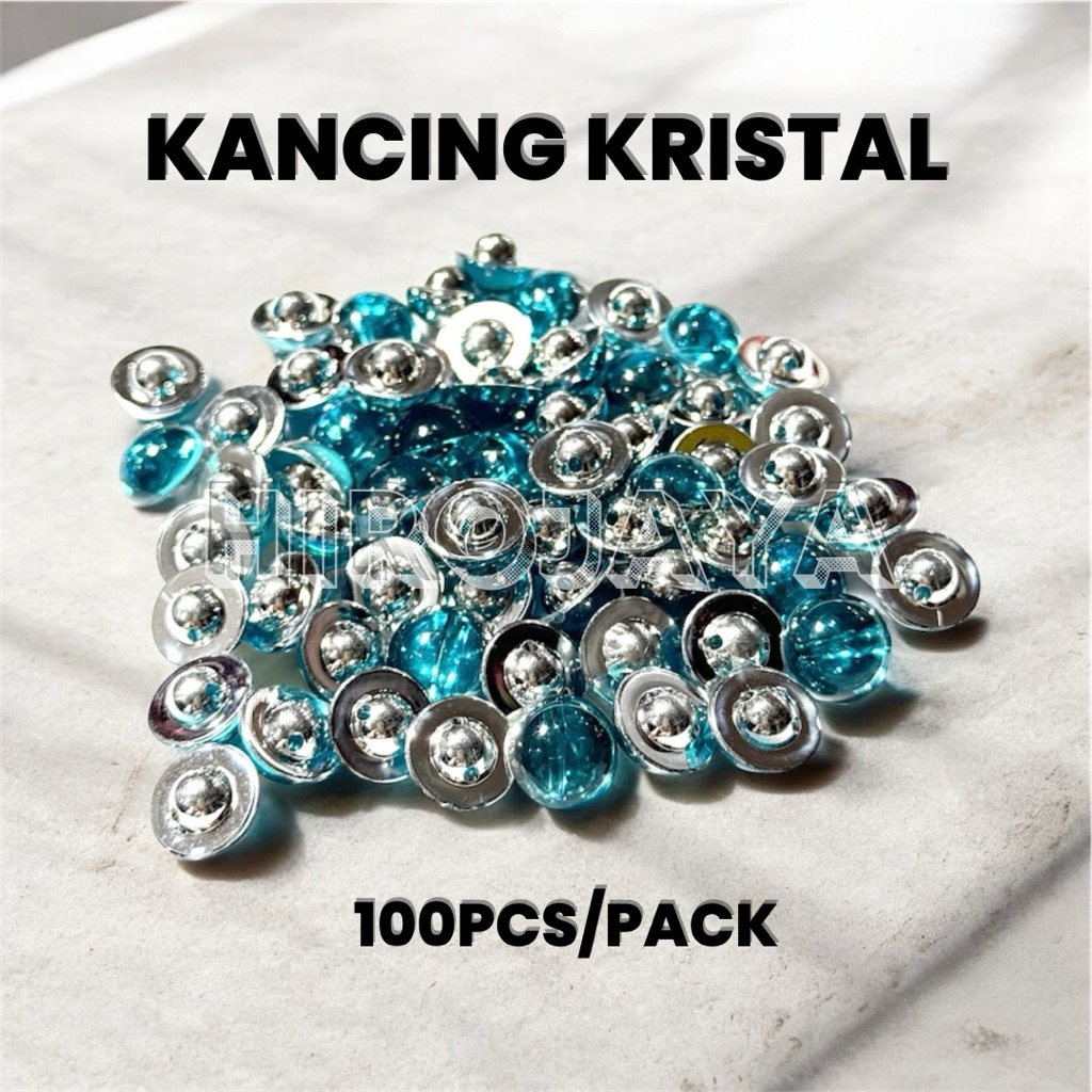 Kancing Jamur Kristal Bling Per 100 pcs (Grosir) | Aksesoris Jahit Mewah & Elegan