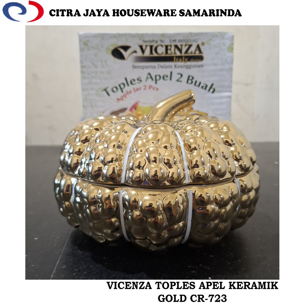 Toples Apel & Tutup Keramik FULL GOLD VICENZA CR-723 (PER 1 PCS)