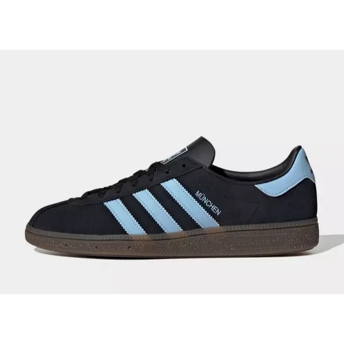 Adidas Munchen Core Black Clear Sky Blue BNIB Original Resmi JR3903