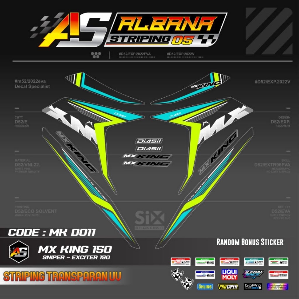 Striping Yamaha Jupiter MX king 150 Transparan Sticker Motor MX king 150 2024 _2025