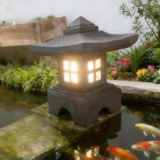 Lampu taman batu Merapi