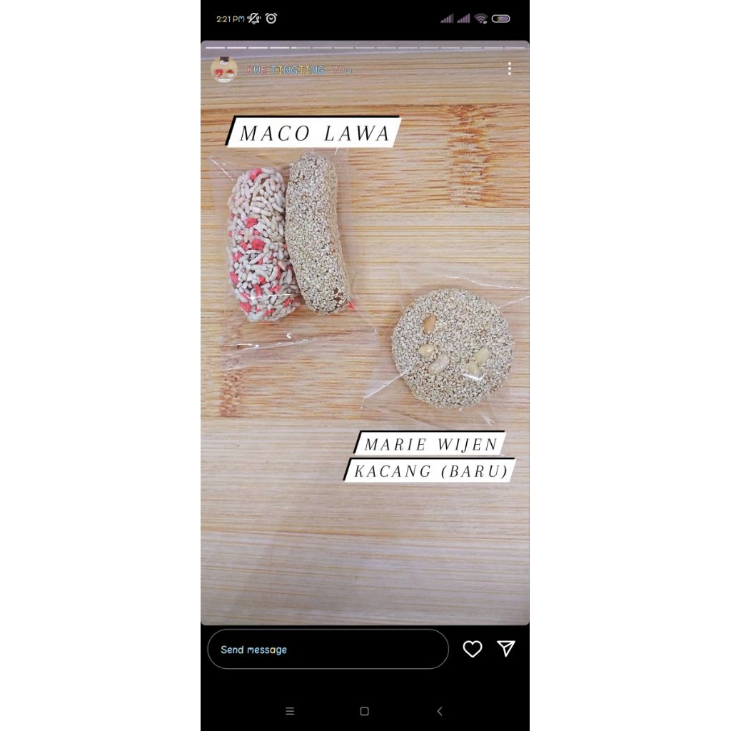 Kue Lamaran / Tingjing / Sangjit ECERAN Macolawa (kiri atas) sepasang