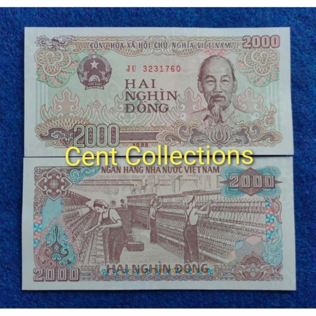 uang kuno asing Vietnam 2000 Dong