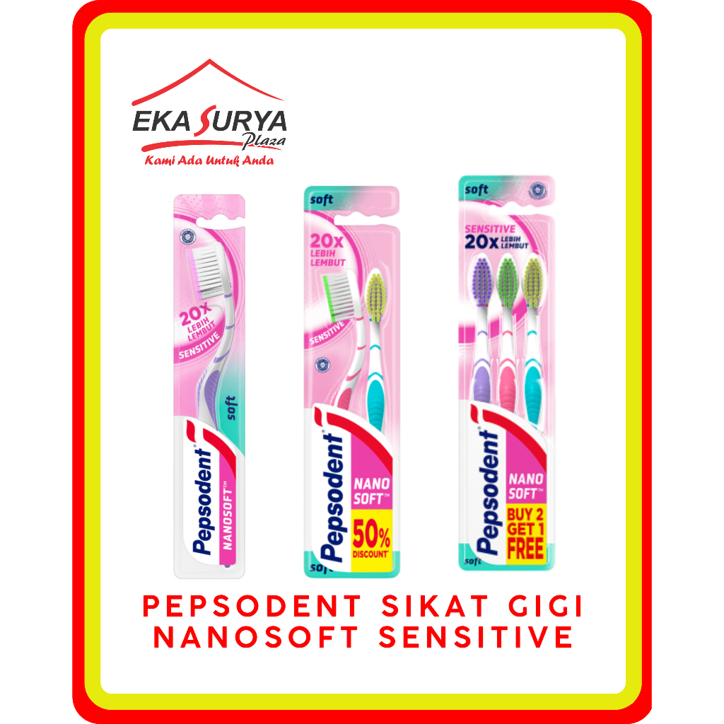 Pepsodent Sikat Gigi Nanosoft Sensitive