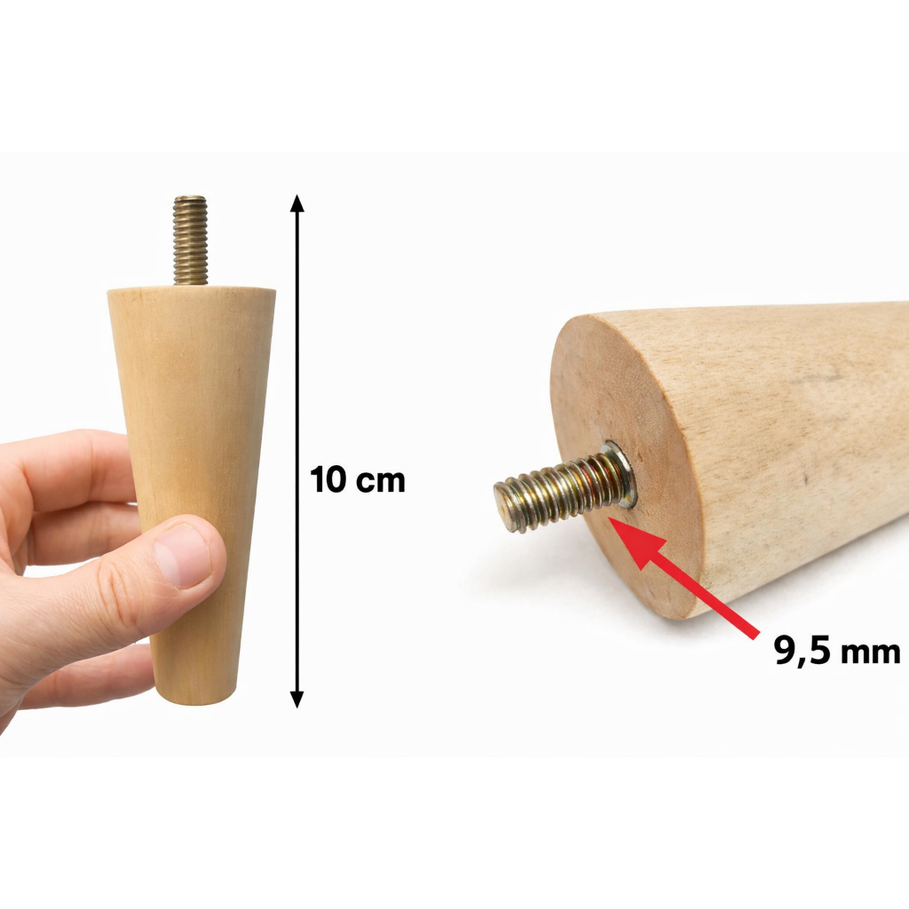 KAKI KAYU FURNITURE 10CM  – KAKI SOFA / MEJA / LEMARI MODEL FRUSTUM