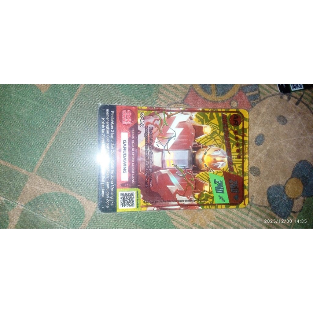 kartu choki-choki BoBoiBoy gentar AR season 2