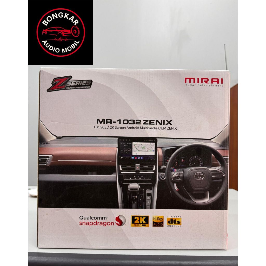 HEAD UNIT ANDROID MIRAI MR-1032 ZENIX 11.8 INCH QLED 2K 8/128GB / MIRAI MR-1032 ZENIX HEAD UNIT 11.8