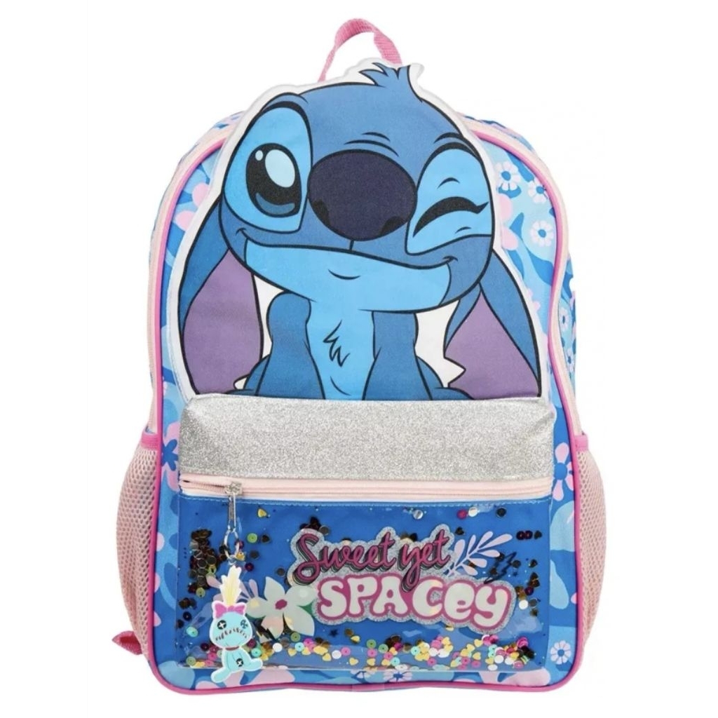 Tas Ransel Sekolah Anak Disney Stitch Tropical Biru SD Backpack Perempuan Original Lavie Stuff
