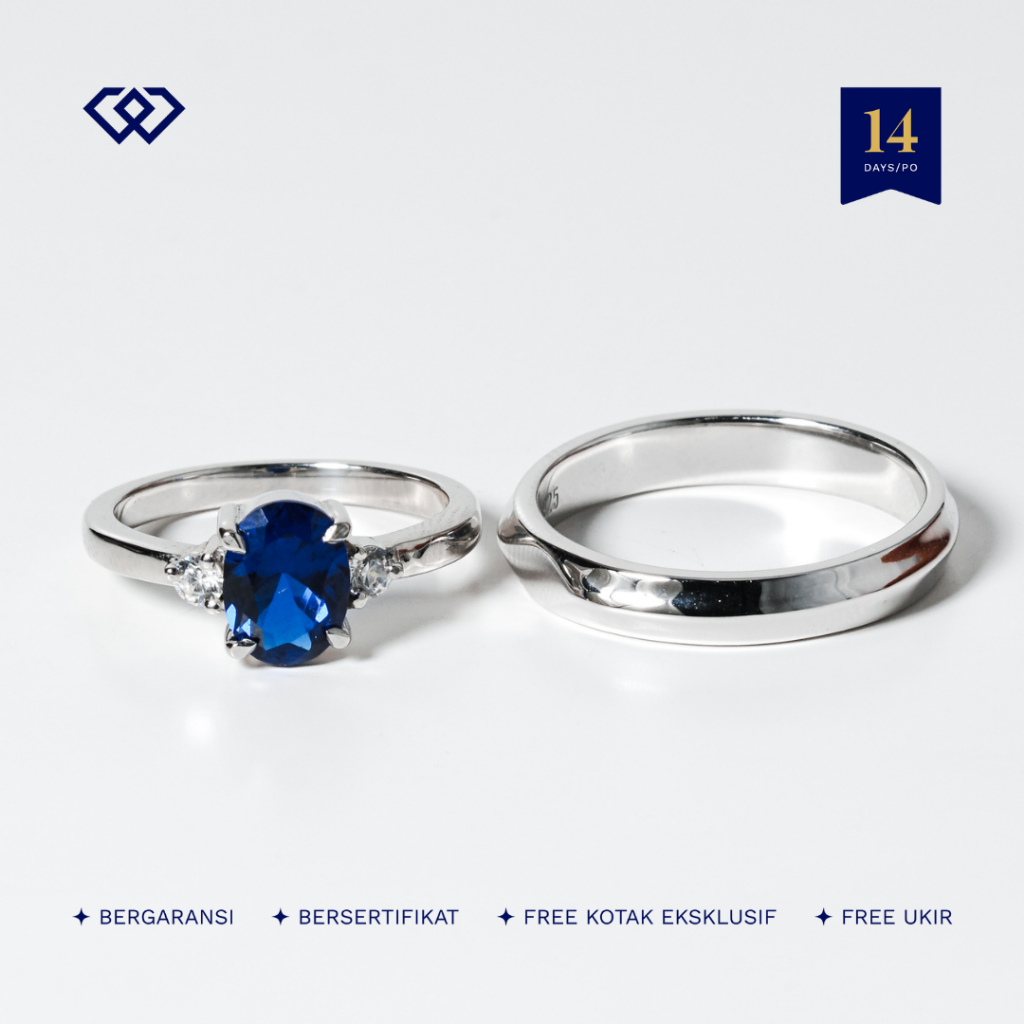 Winata Jewelry Cincin Nikah Kawin Couple Perak Silver