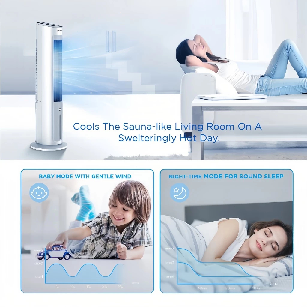 Midea| air cooler Tower | Air Cooler Portable 4L Midea