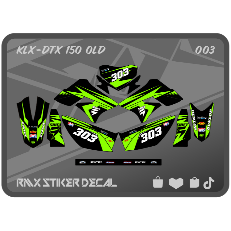 STIKER KLX 150 S/L FULLBODY (003) STICKER DECAL DEKAL D-TRACKER DTRACKER DTX LAMA OLD 2009 2010 2011