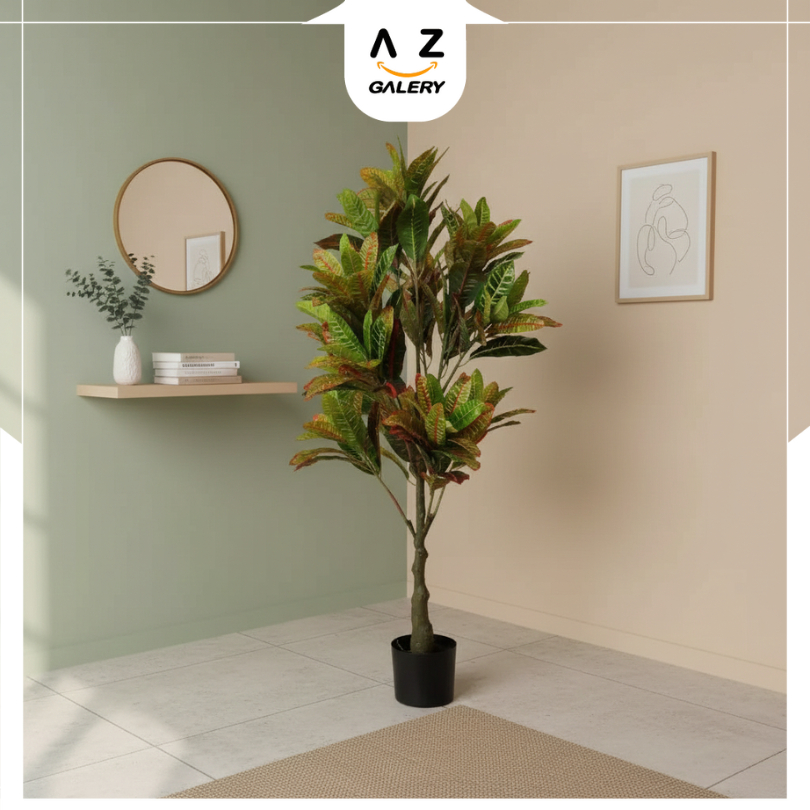 Pohon Plastik Artificial Croton Tanaman Hias Jumbo Puring Buatan Dekorasi Sudut Rumah PBP81