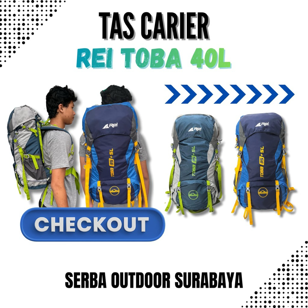 Tas Carrier/Tas Outdoor Rei Toba Kapasitas 40L