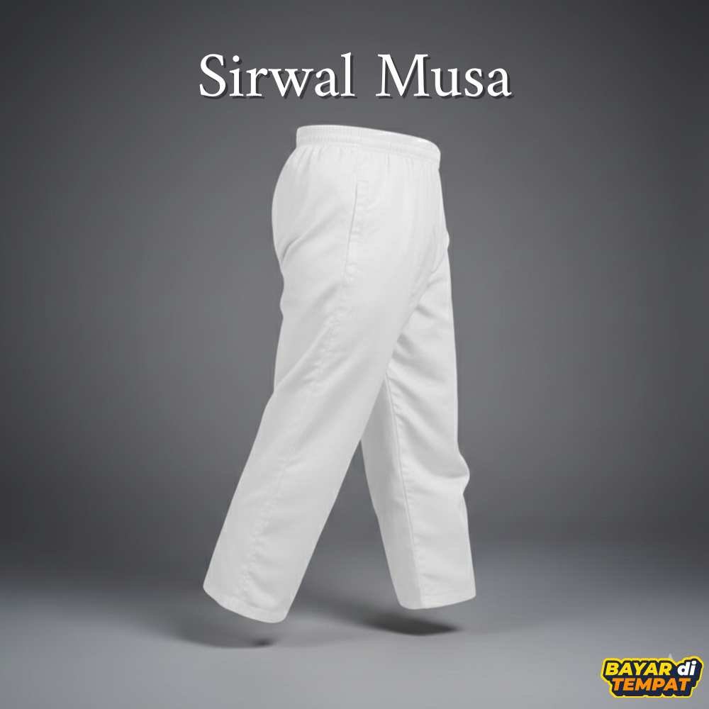 Sirwal Musa Celana Sirwal Polos Bahan Katun Micro Soft Sirwal pangsi Cingkrang Dewasa