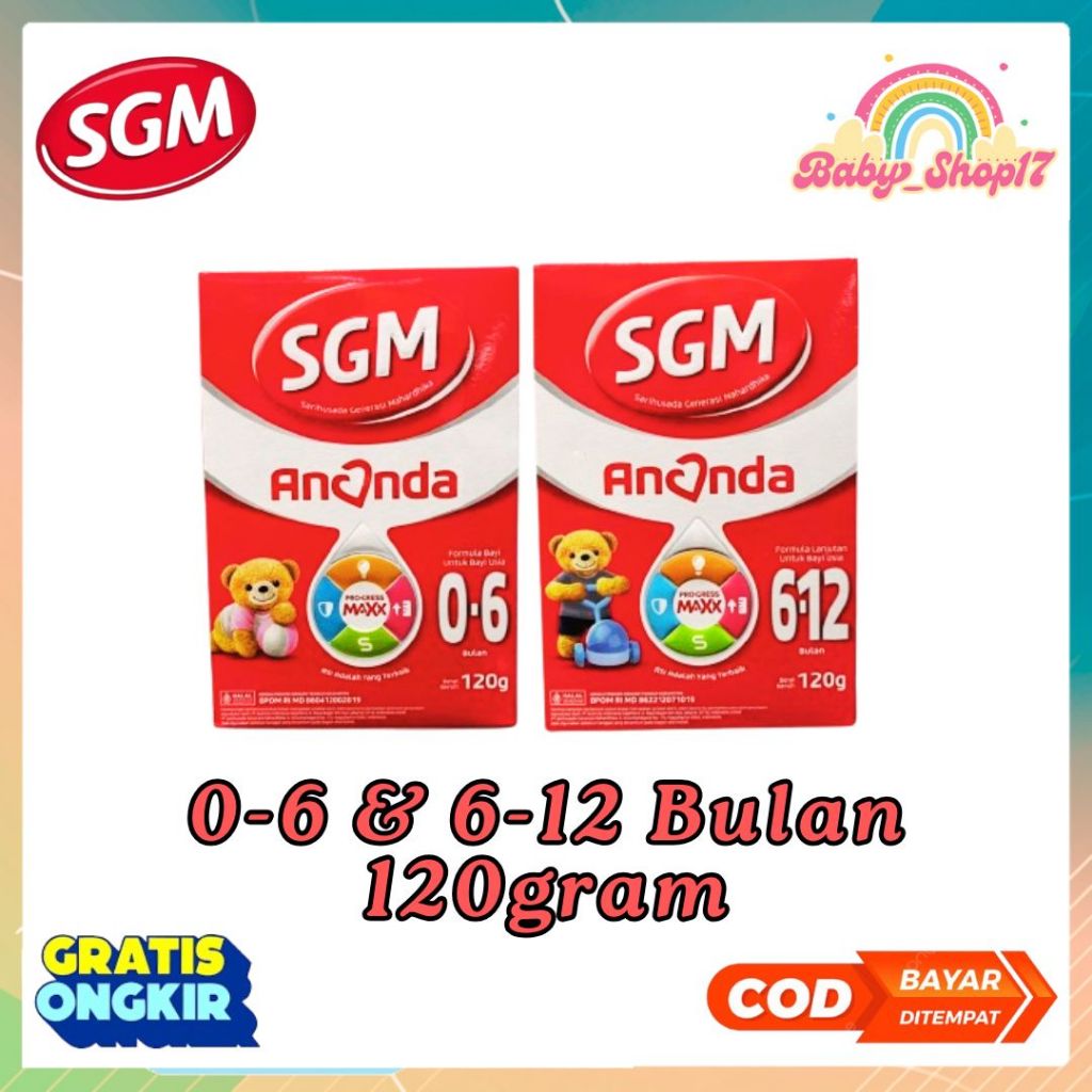 Susu SGM Ananda 0-6 & 6-12 Bulan 120gr 150gr dan 1kg  Susu Formula Untuk Pertumbuhan Anak