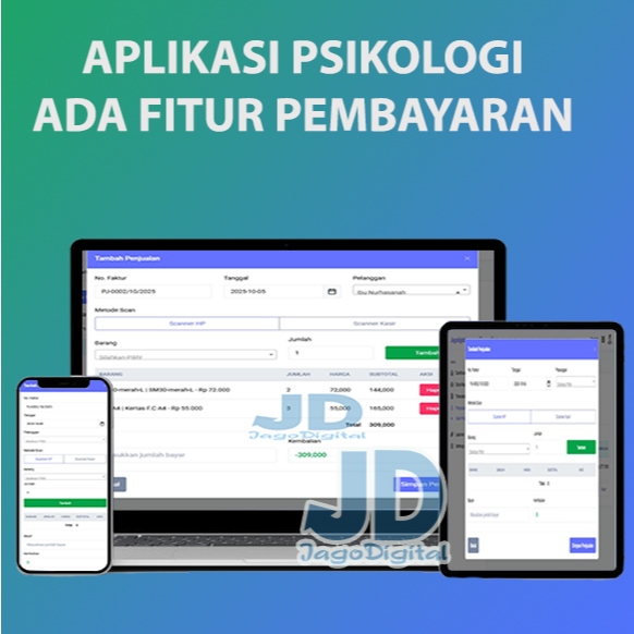 Aplikasi Klinik Psikologi & Konseling– Rekam Medis, Jadwal, Pembayaran