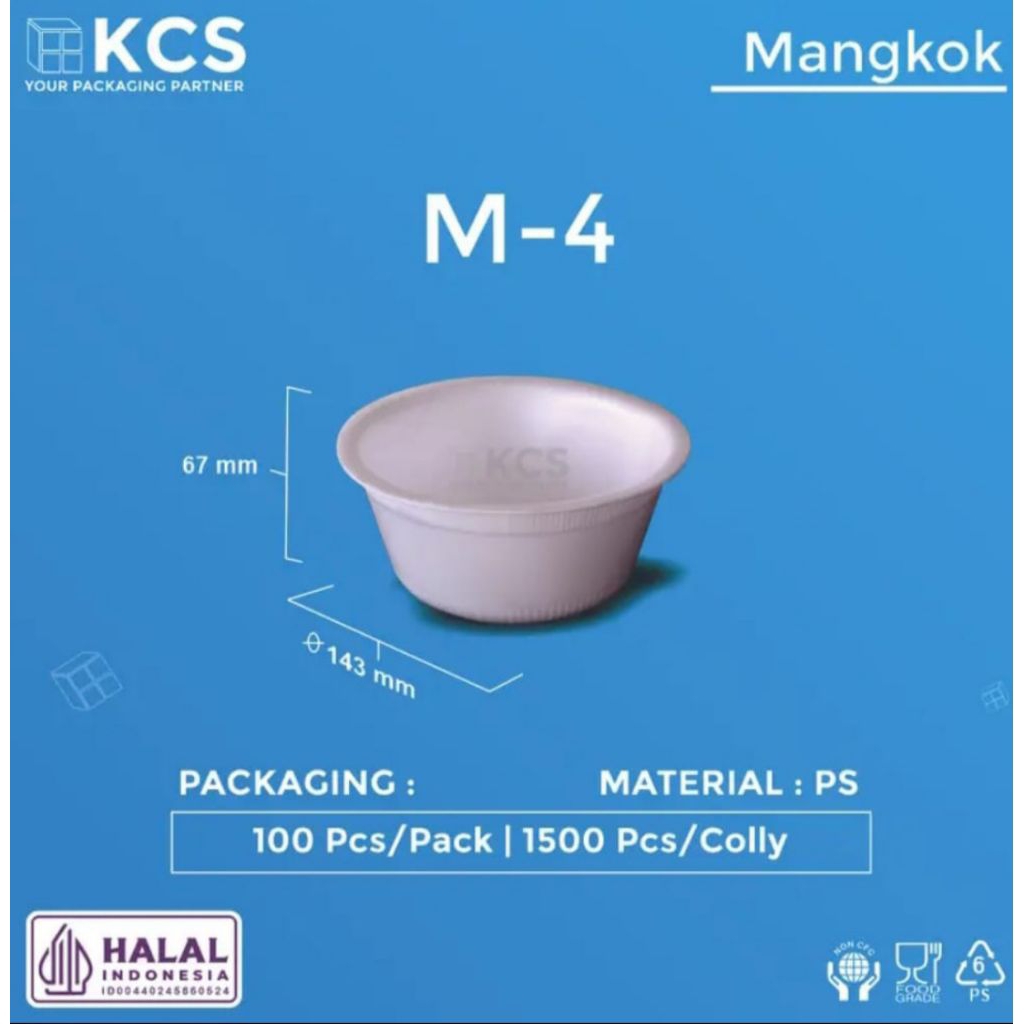 (ISI 100 PCS) MANGKOK FOAM KECIL M4 KCS / MANGKOK BAKSO ES MIE BUBUR FOAM STYROFOAM