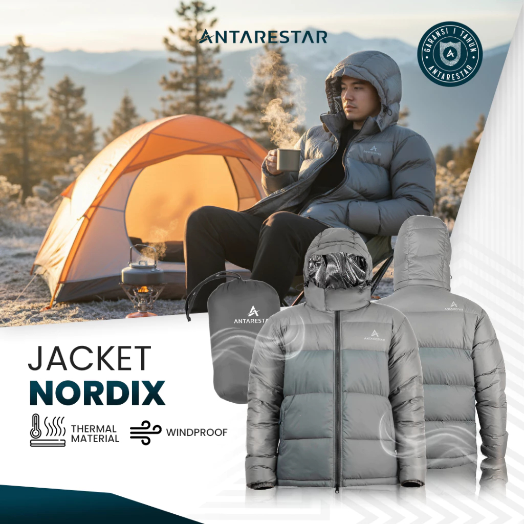 ANTARESTAR Official - Jaket Gunung Bulu Angsa Nordix Jacket Gelembung Puffer Jacket Musim Dingin Jak