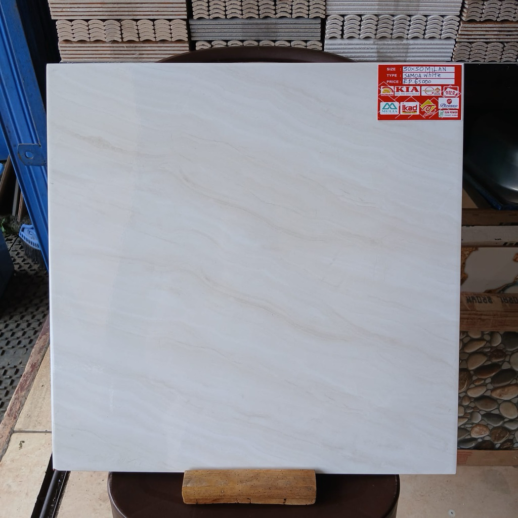 Keramik Lantai 50x50 Milan | Samoa White