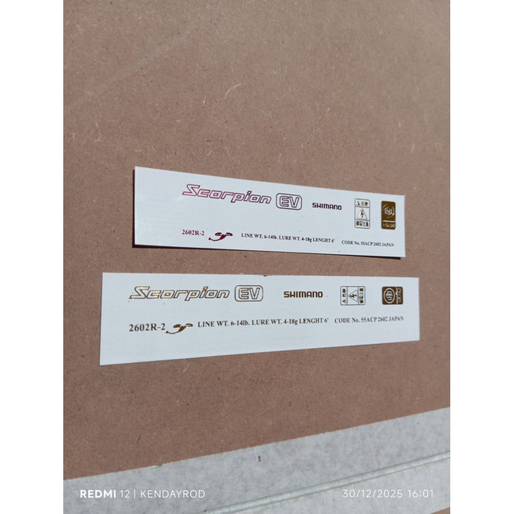 Waterslide Decal Custom Scorpion EV untuk Custom Joran