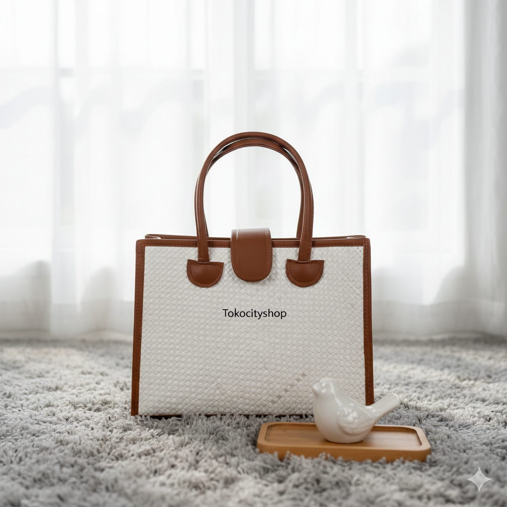 Tas Anyaman Pandan - Totebag Pandan Coklat - Tas Handbag Wanita