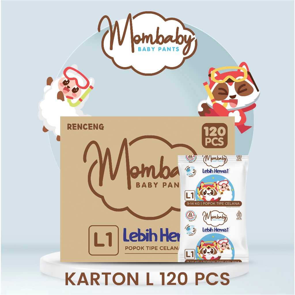 MOMBABY - Diapers Pants  L 120 Pcs - Sachet