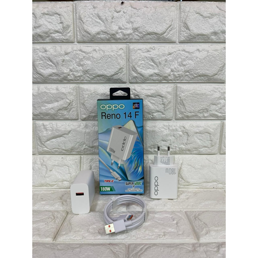 Charger Ori Oppo Reno 14F 180W Fast Charging Vooc Casan isi daya cepat V8 Micro Type C