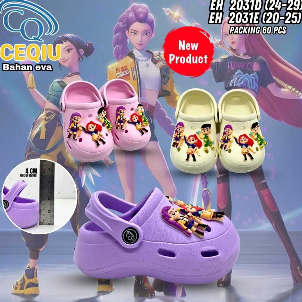 SANDAL BAIM EVA MOTIF KARAKTERRR>> ANAK PEREMPUAN TERLARIS/ CEQIU 2031 UKURAN 20-25) FASHION