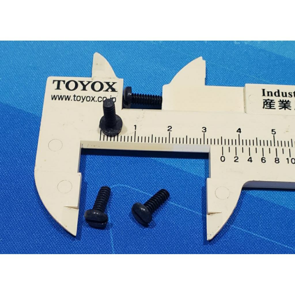 Black Nylon Plastic Slotted Pan Head Screw M6