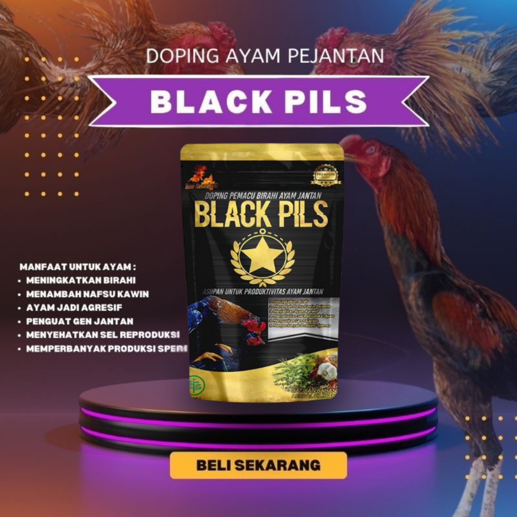 Obat Ayam Jawara BLACK PILS Birahi tinggi gen kuat