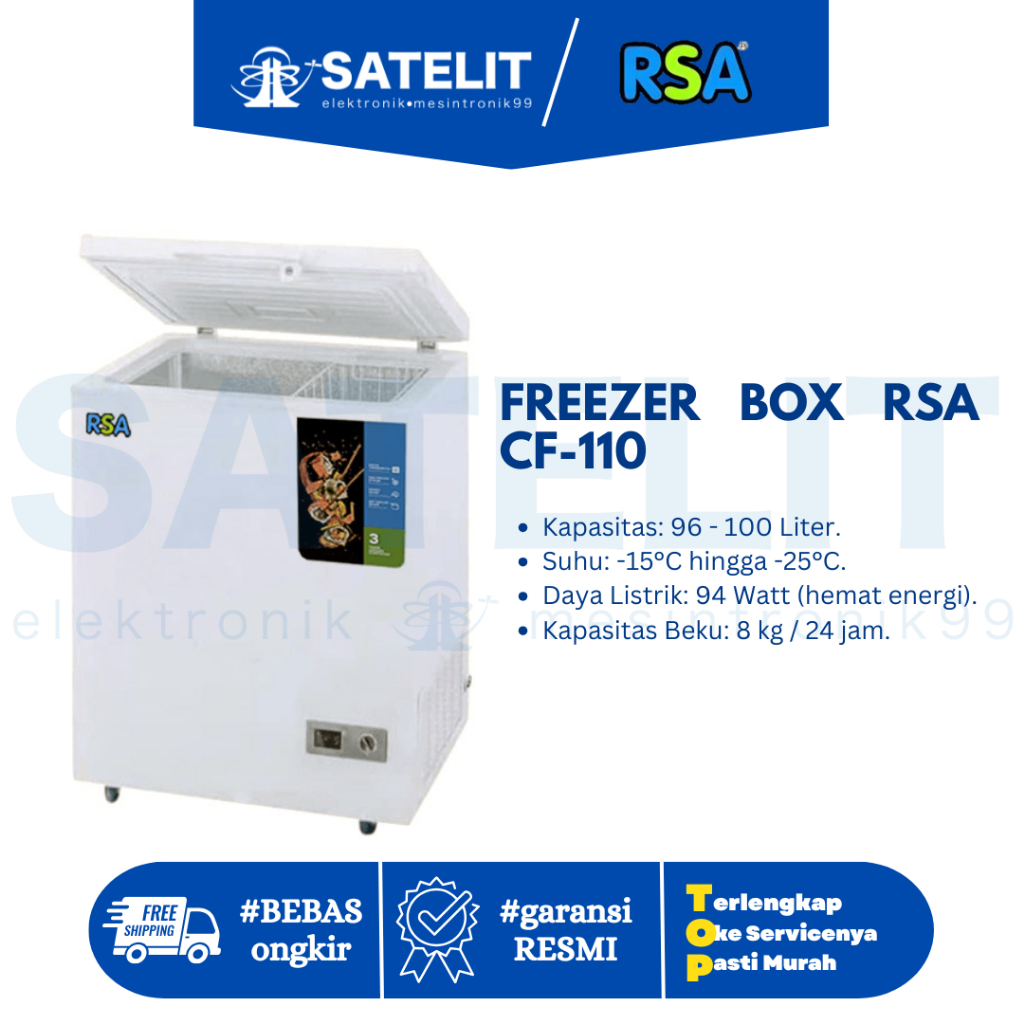 FREEZER BOX / CHEST FREEZER / PENYIMPAN DAGING RSA CF-110