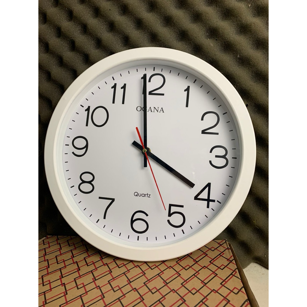 JAM DINDING OGANA PUTIH 32cm POLOS