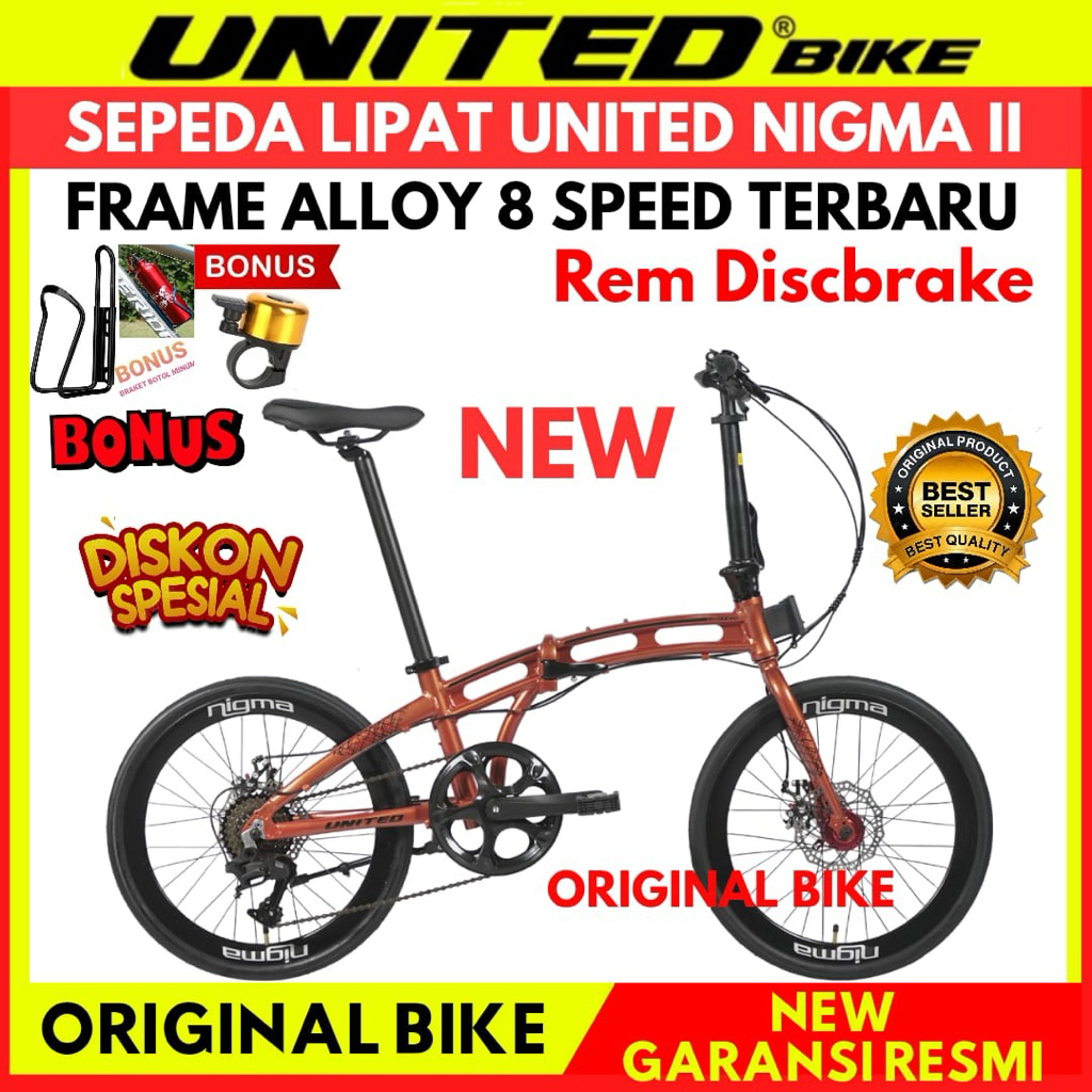 Sepeda Lipat 20 Folding Bike United Nigma II New