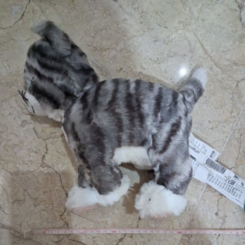 Preloved bekas boneka Ikea Lattjo kucing hitam / Lilleplutt kucing abu / Gosig Golden anjing golden 