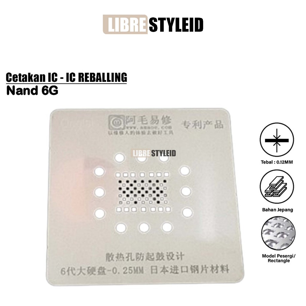 Cetakan IC BGA Amaoe Iphone Nand 6G-0.25mm