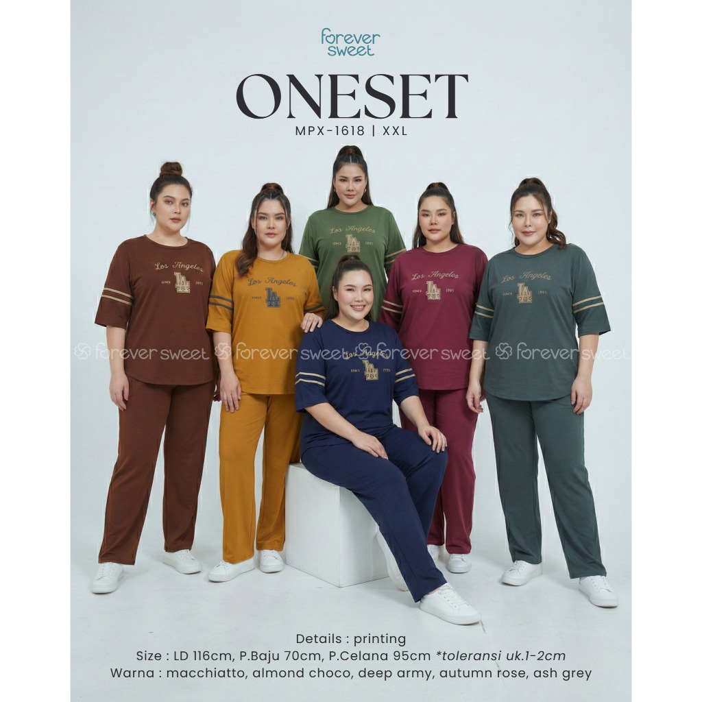 FOREVER SWEET | Oneset XXL CP Dewasa Jumbo Big Size fashion Baju Tidur babydoll Wanita Kaos Rumah