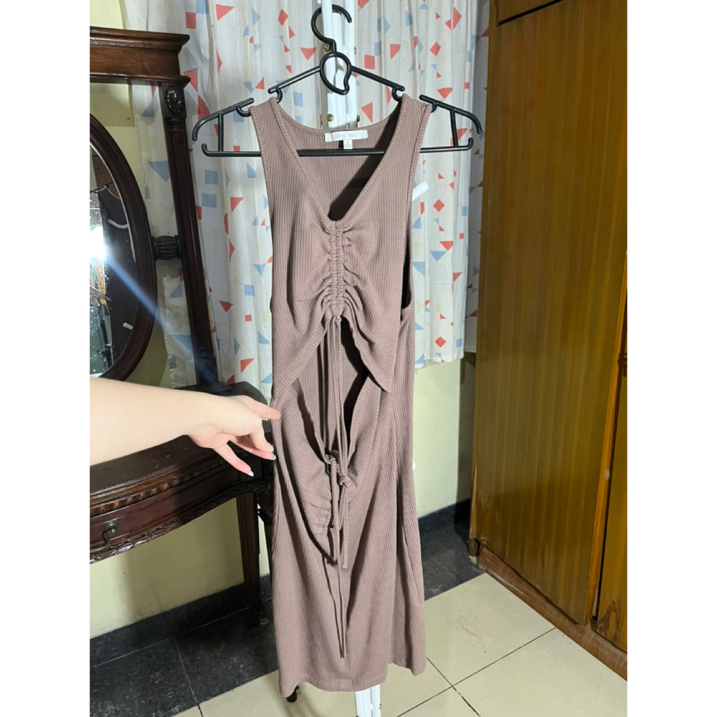 Brown Dress | Dress Coklat | Beach Outfit | Cafe Outfit | Brown Outfit