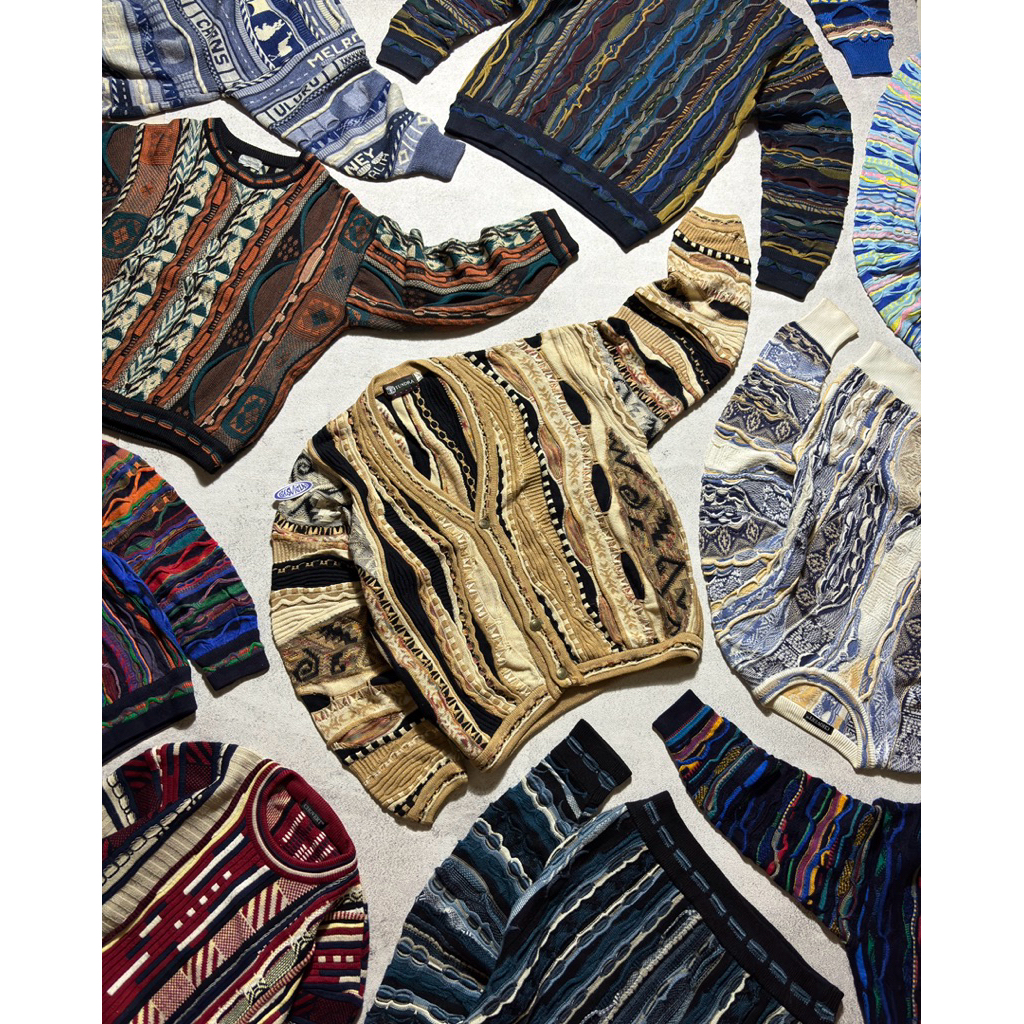 sweater rajut vintage | vintage knitwear | 3D knitwear coogi | retro knit