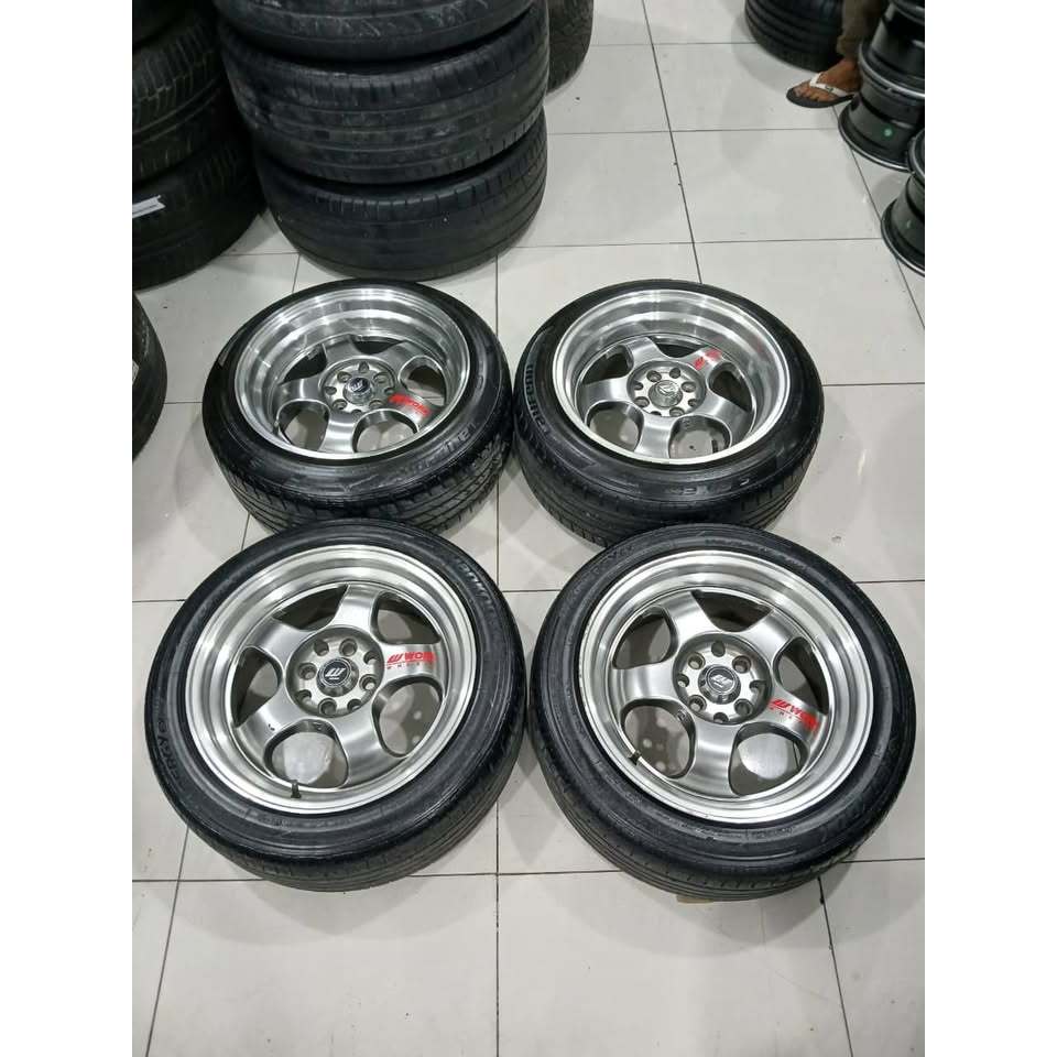 velg mobil second work meister r16 baud 4x100/ 114 cocok untuk jazz vios avanza xenia