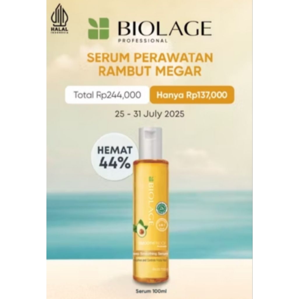 Biolage hair serum"  biolage vitamin rambut official store" biolage deep smoothing serum rambut kusu