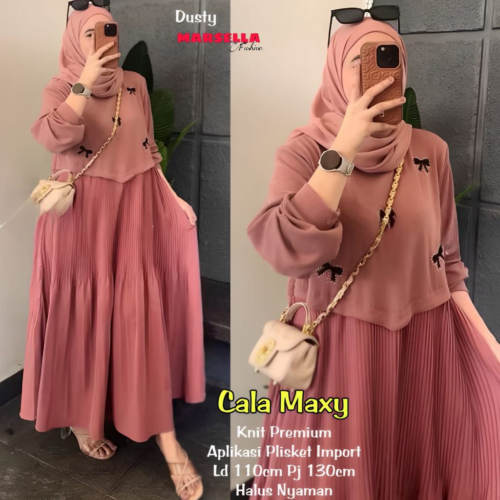 Gamis Marsella Maxi Dress Muslimah All Size Nyaman Dipakai Gamis Lebaran Wanita Terbaru 2026 Baju Pe