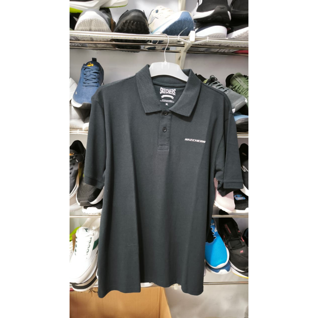 Kaos Skechers Kerah Nyaman Katun Pria ORIGINAL