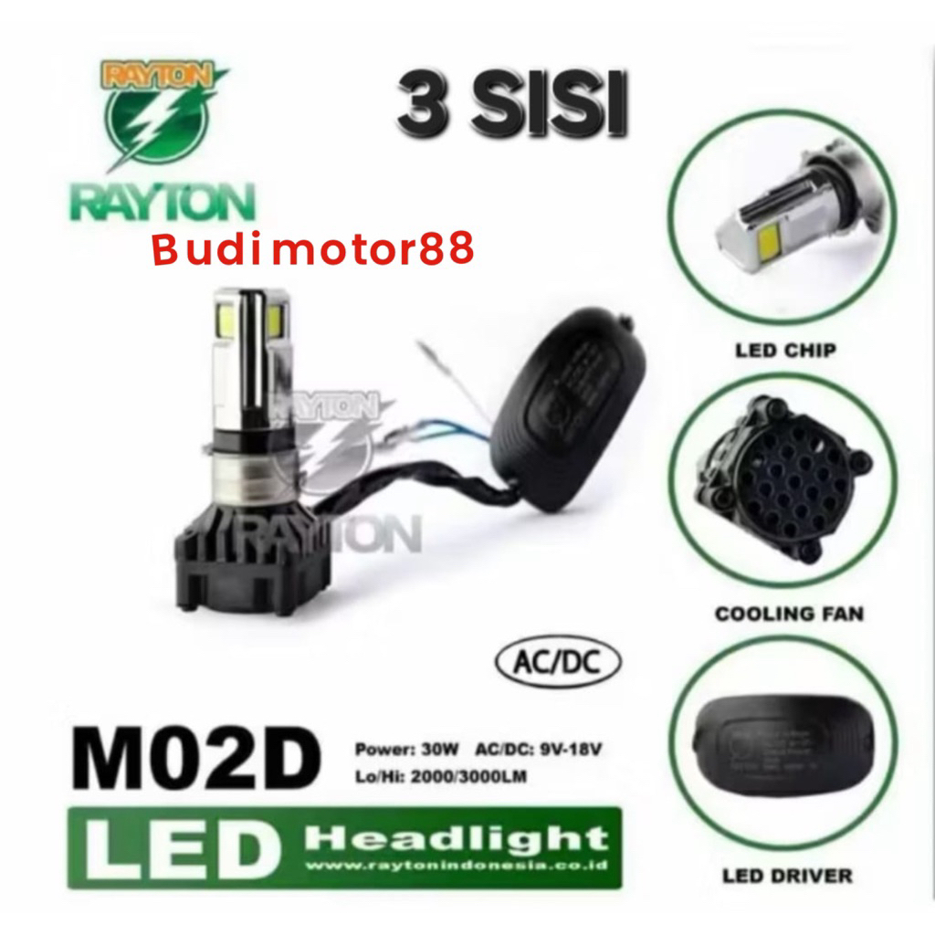 BOLA LAMPU BOHLAM LED 3 SISI RTD RAYTON