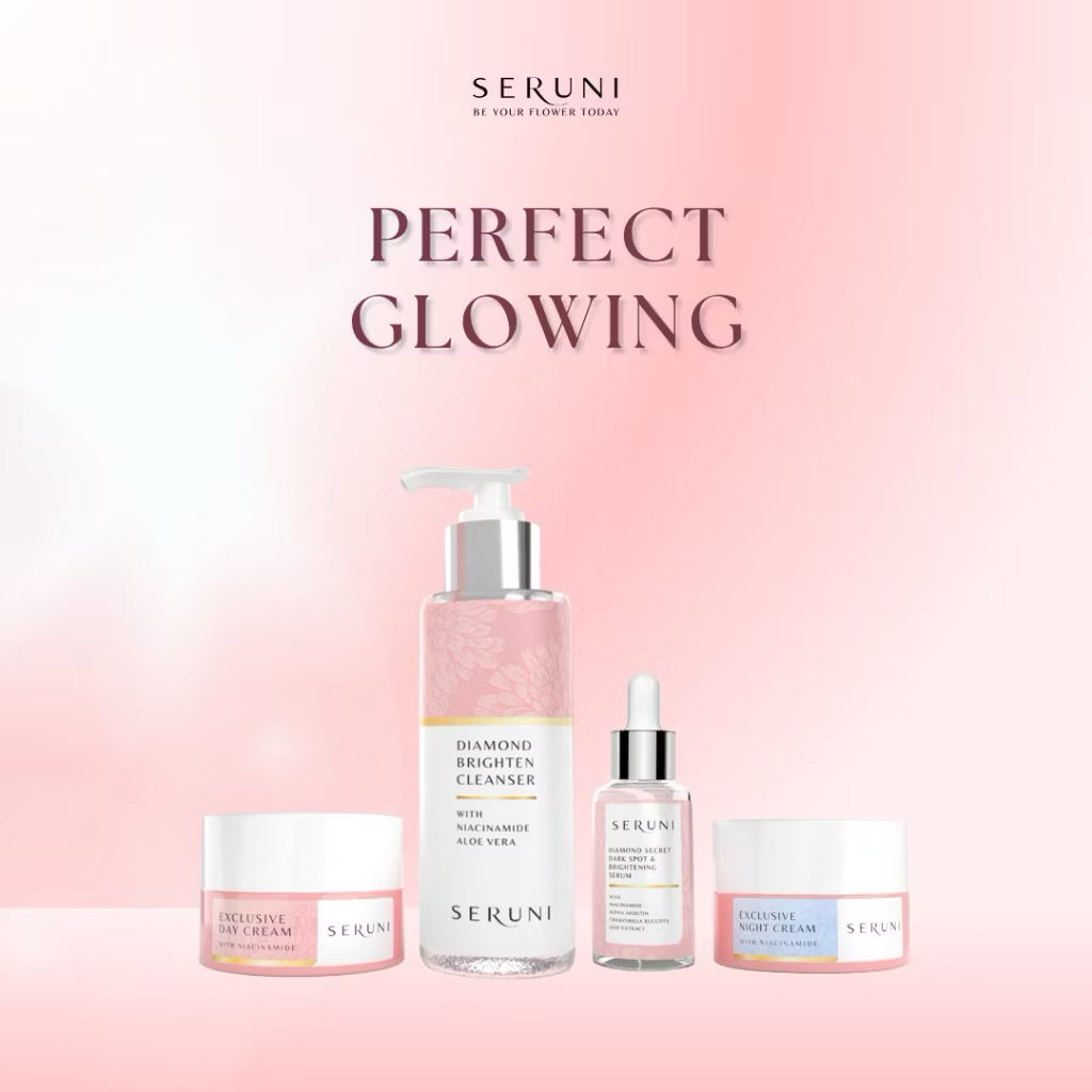 Seruni - Paket Perfect Glowing Set Seruni Skincare - Dapat Mencerahkan Wajah Kusam dan flek hitam