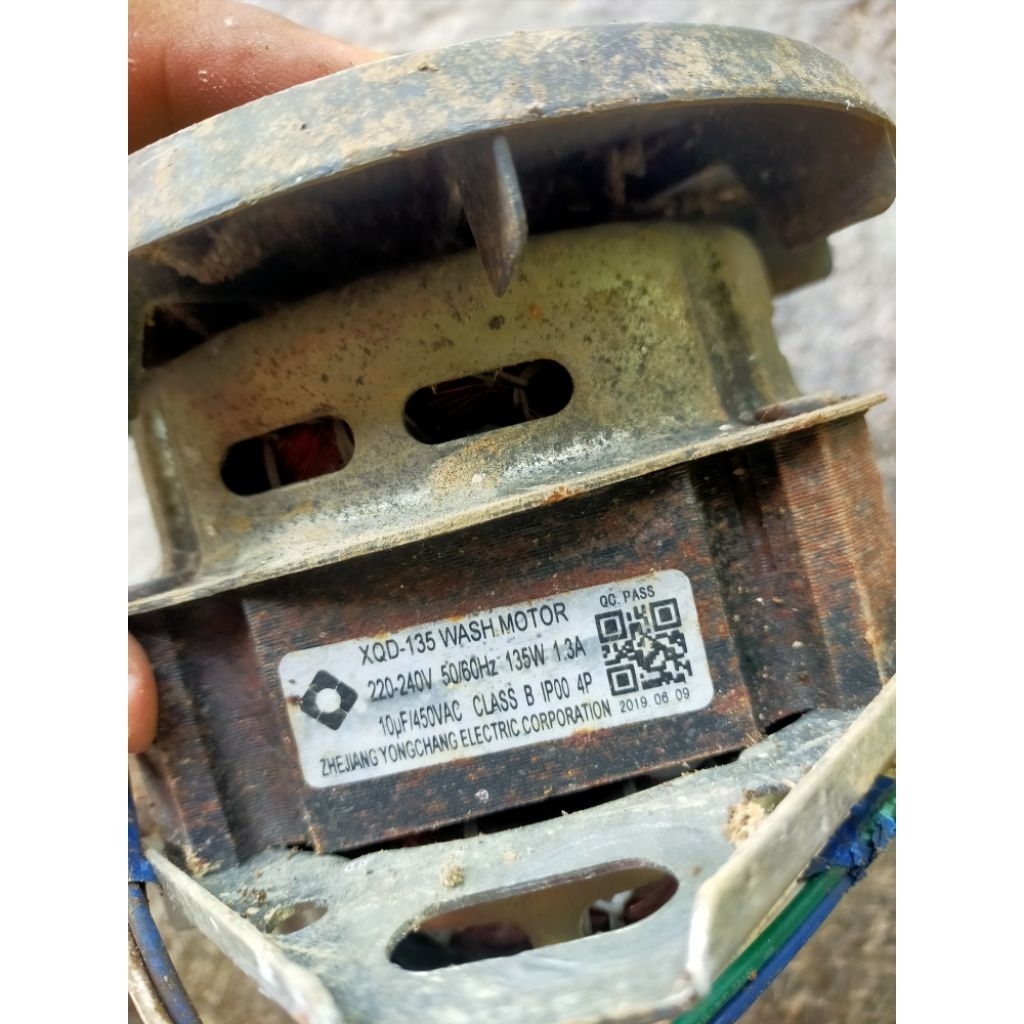 DINAMO MESIN CUCI 1 TABUNG / TOP LOADING 220-240v (XQD-135 WASH MOTOR) ORIGINAL COPOTAN