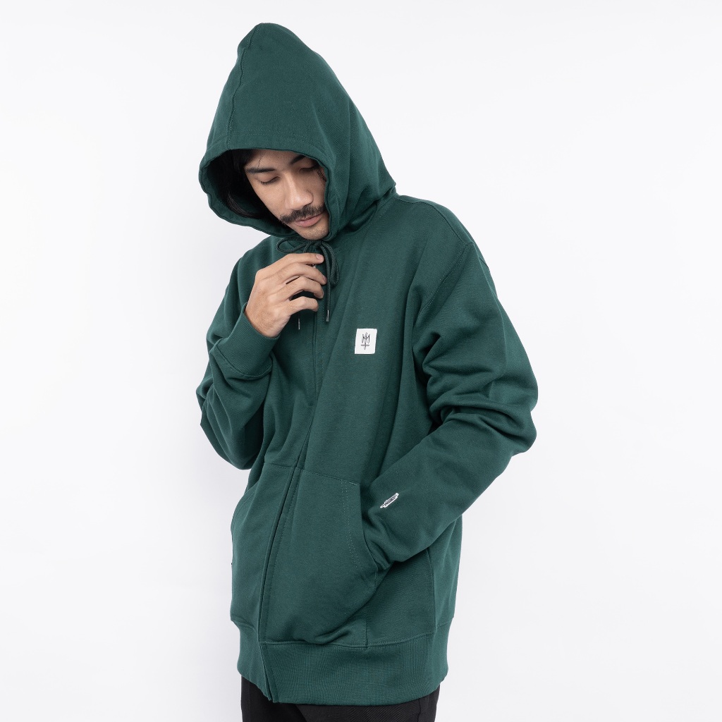 OGRITE Silver Cruel MATERNAL DISASTER ZIP-UP HOODIE ZIPPER DARK GREEN ORIGINAL